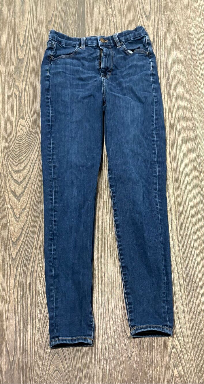 American Eagle Women's Curvy Super Hi Rise Jeggings Denim Jeans Blue Size 6